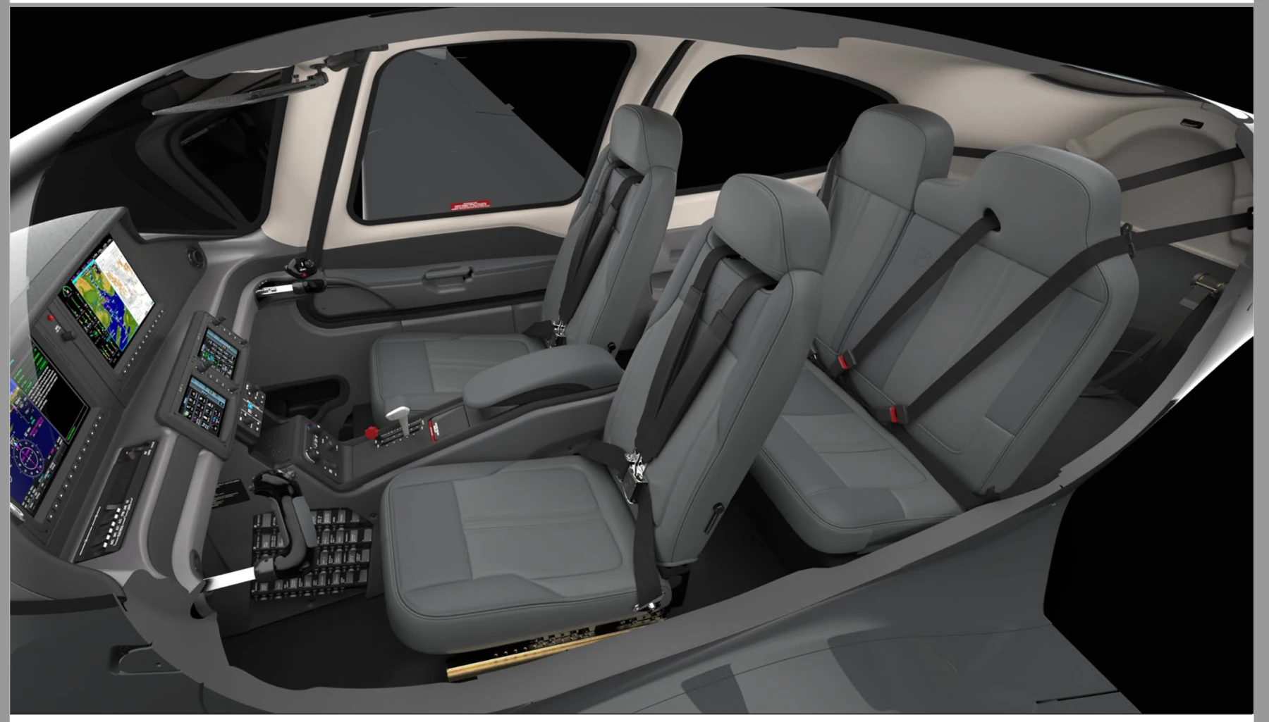Reference rendering of the SR20 seats and cabin